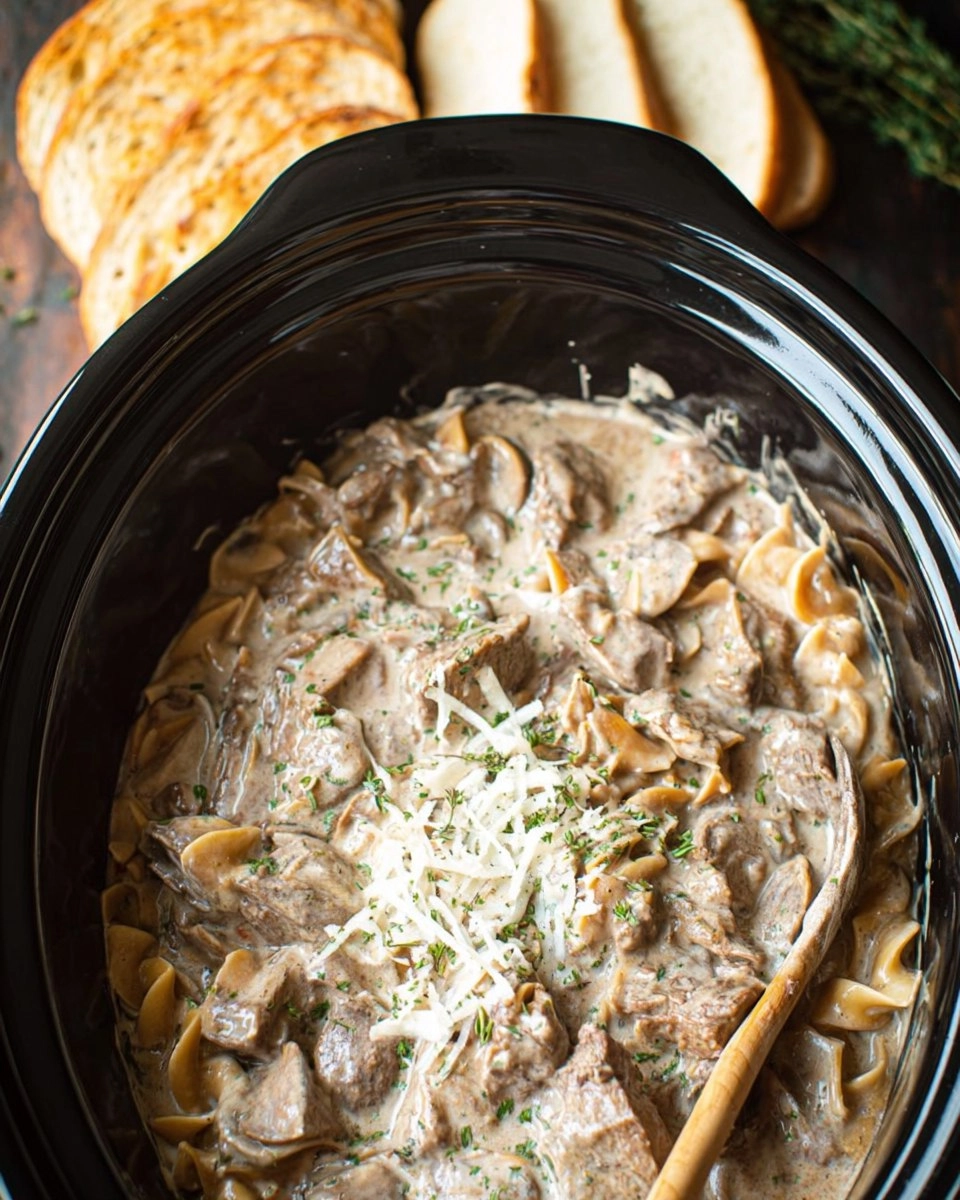 Slow Cooker Beef Stroganoff
