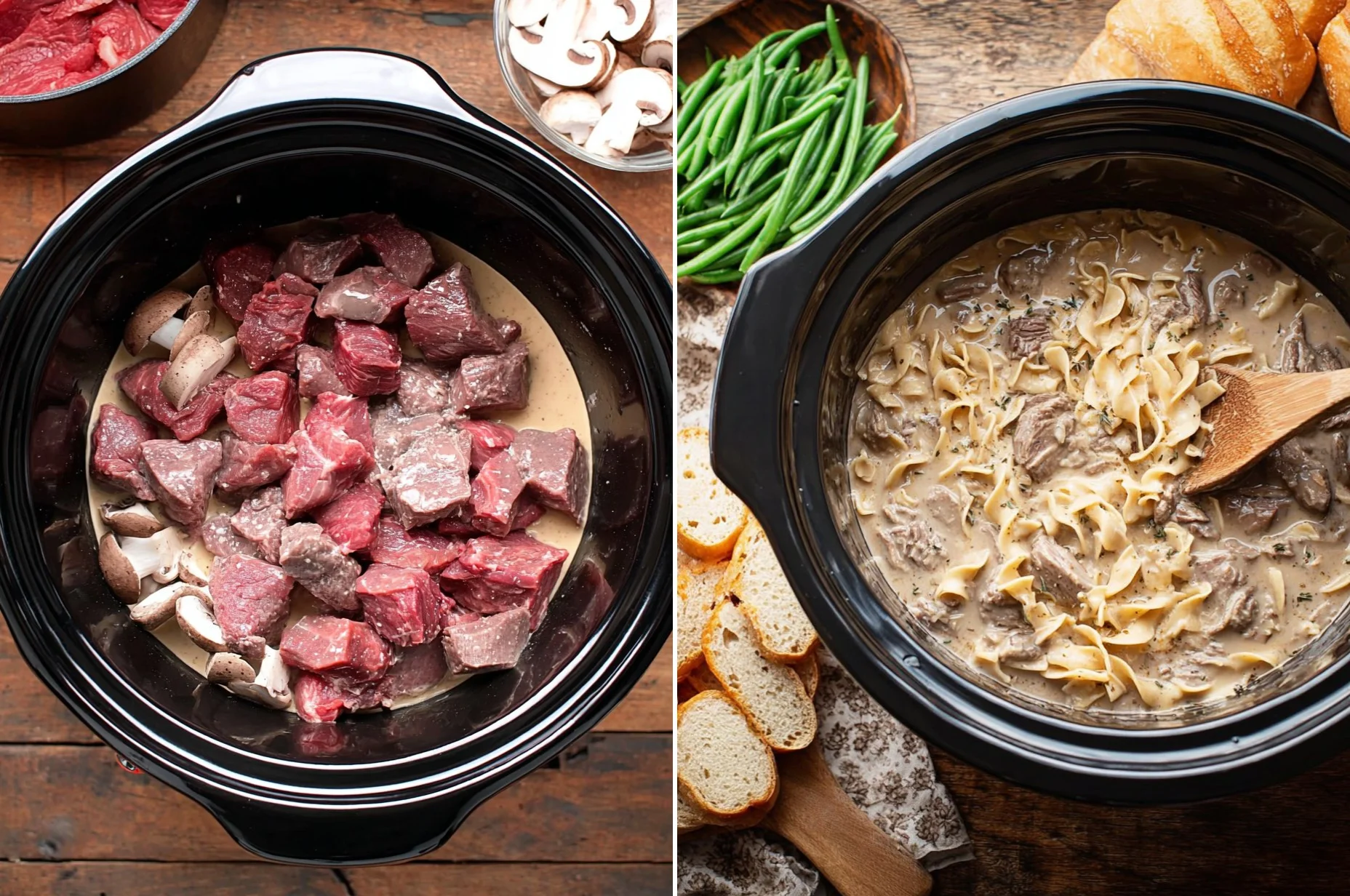 Slow Cooker Beef Stroganoff