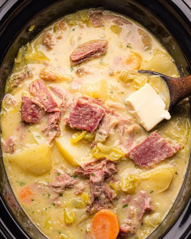 Slow-Cooker-Corned-Beef-and-Cabbage-Soup-Creamy-Recipe