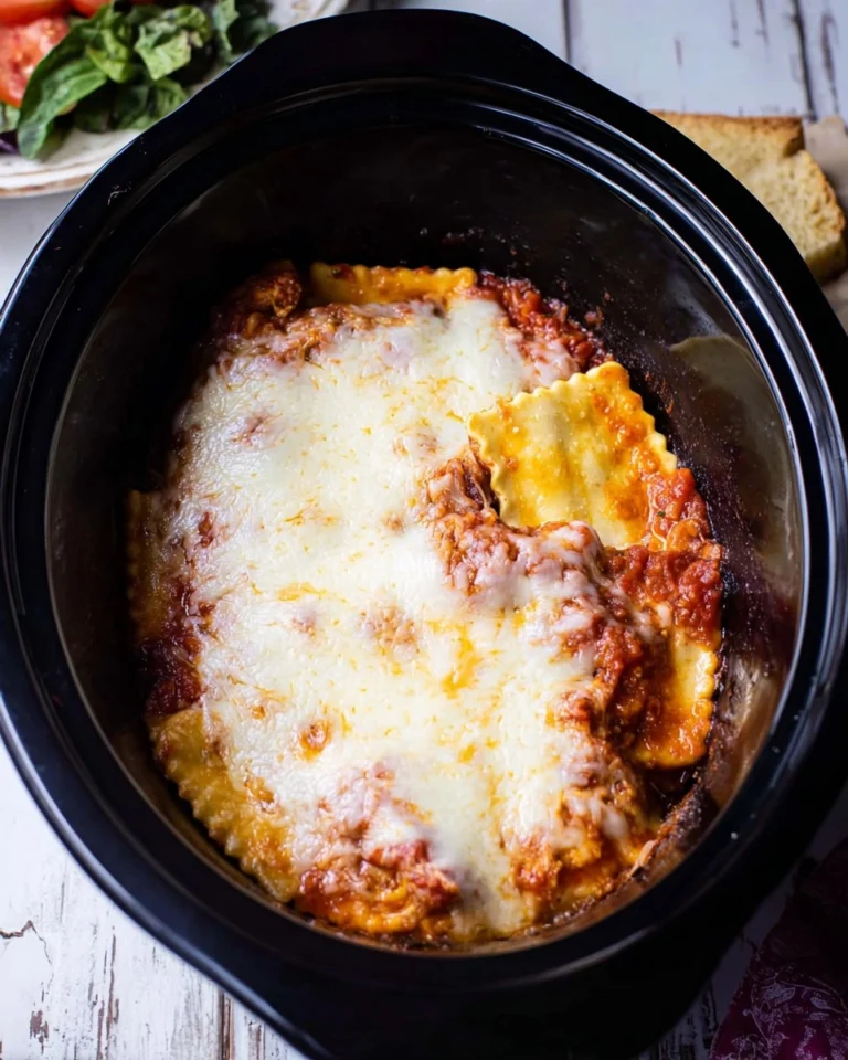 Slow-Cooker-Lasagna-Recipe-With-Ravioli