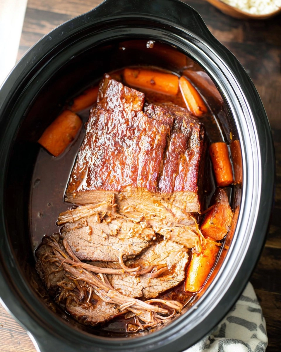 Slow Cooker Red Wine Beef Brisket
