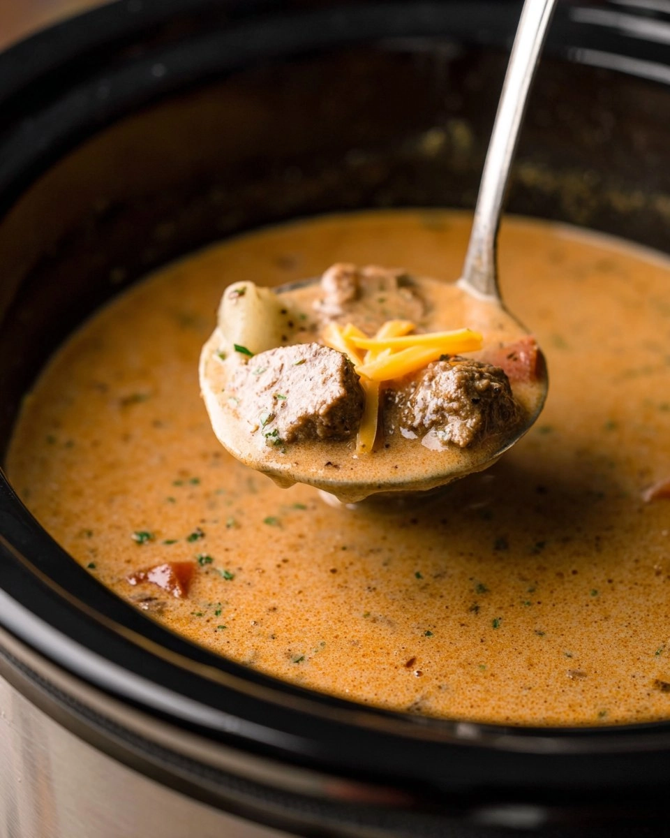 Beef and Cheddar Soup