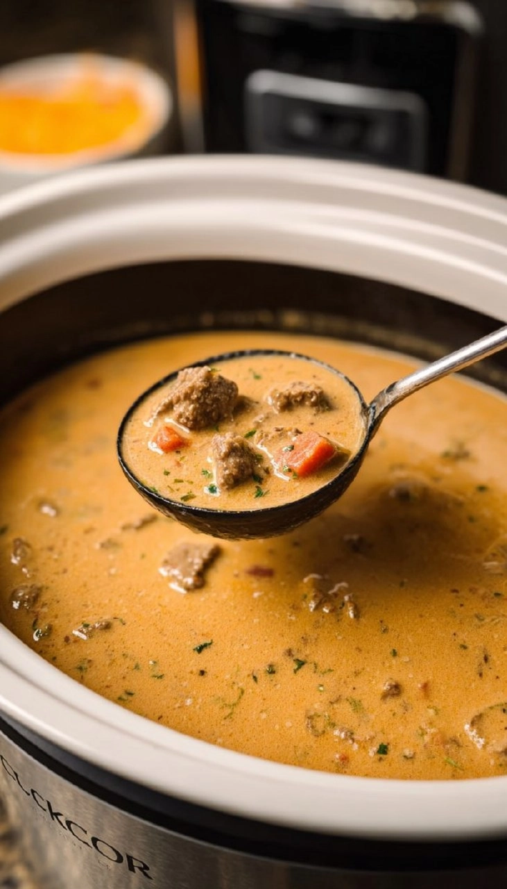 Beef and Cheddar Soup
