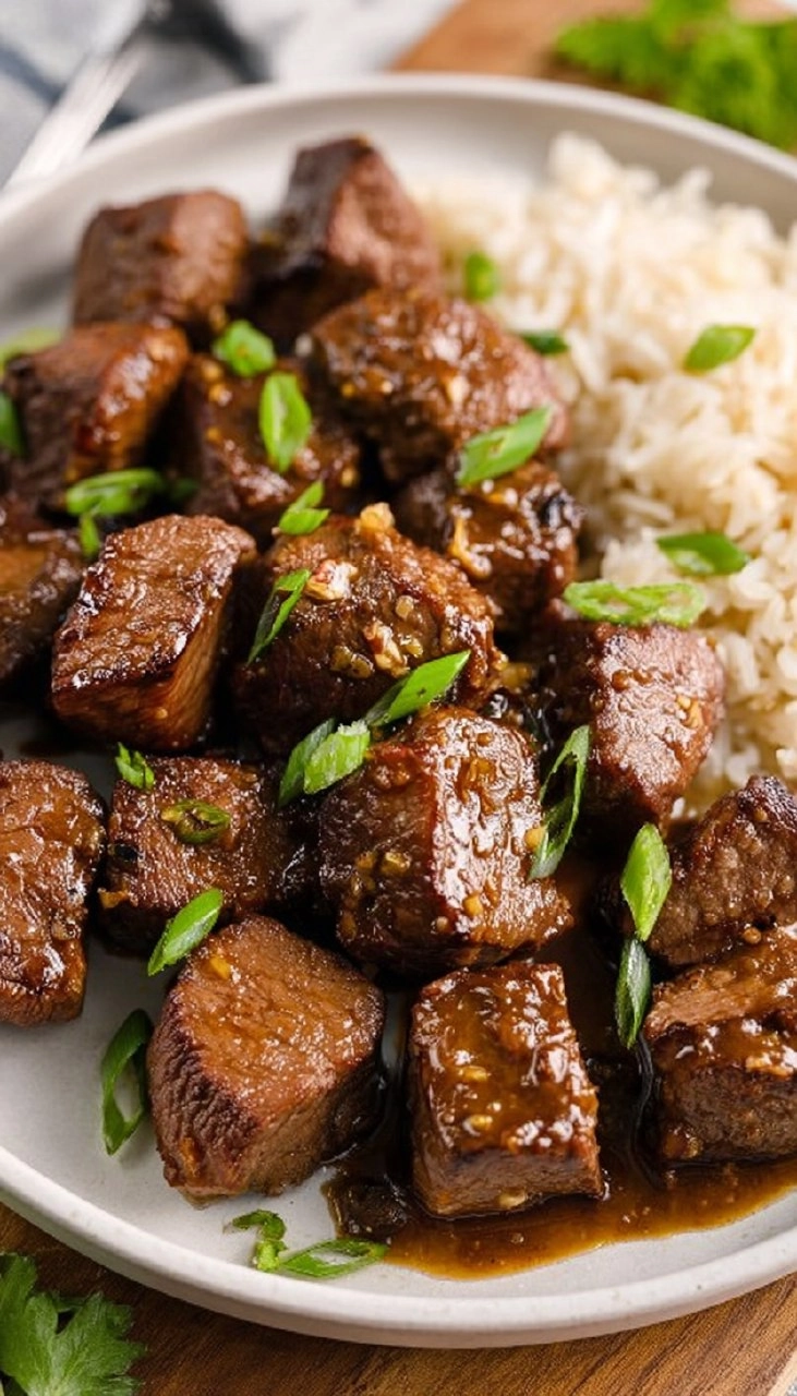 Honey Garlic Steak Bites