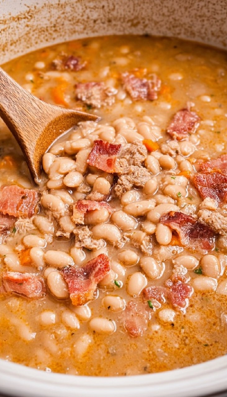 Slow Cooker Bean and Bacon Soup Copycat