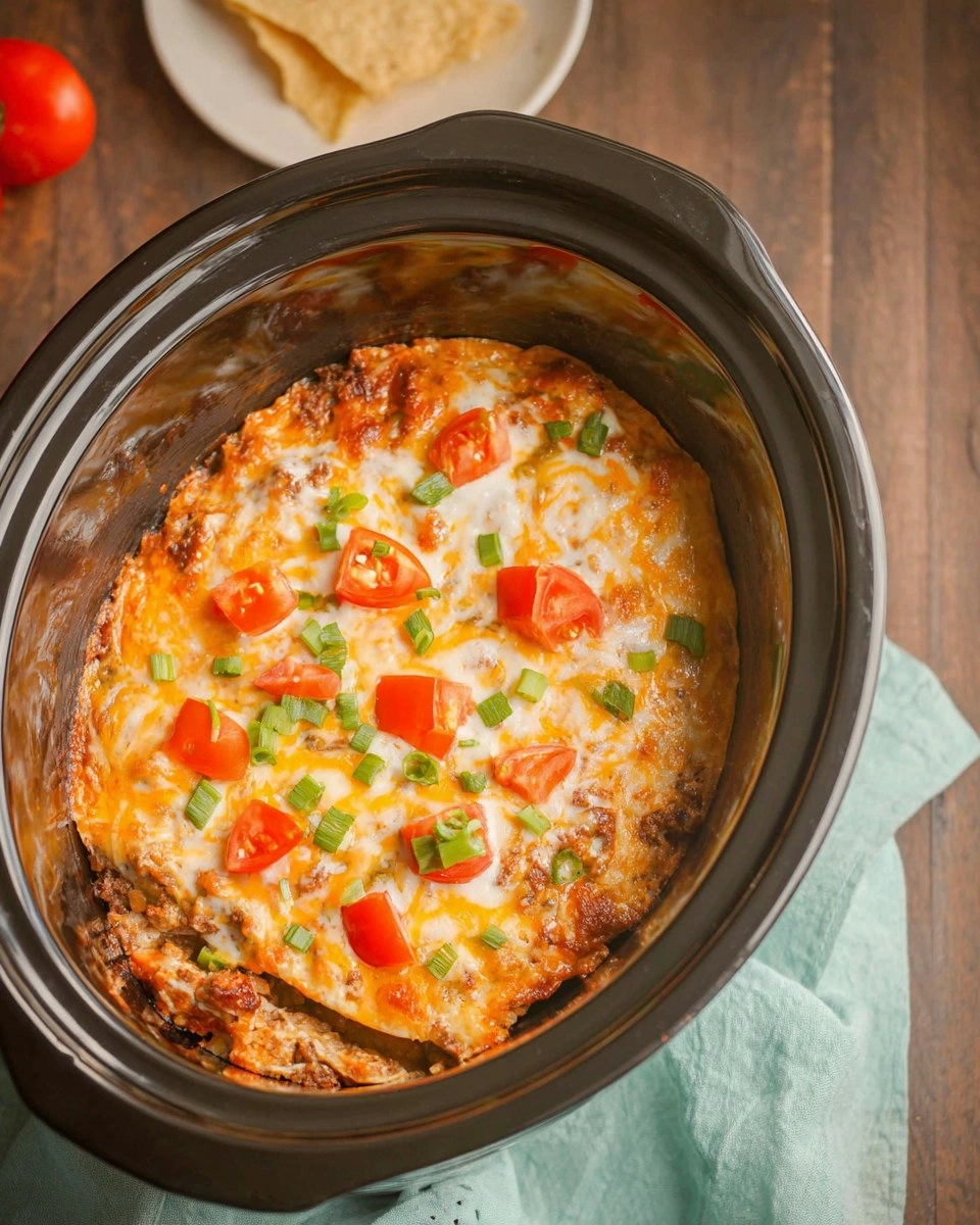 Slow Cooker Beef Enchilada Casserole