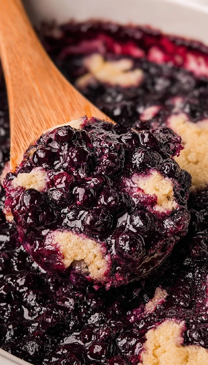 Slow Cooker Blueberry Cobbler