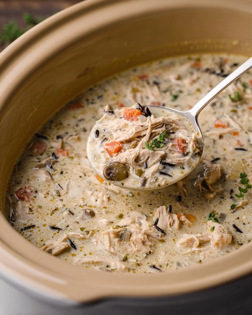 Slow Cooker Chicken Wild Rice Soup