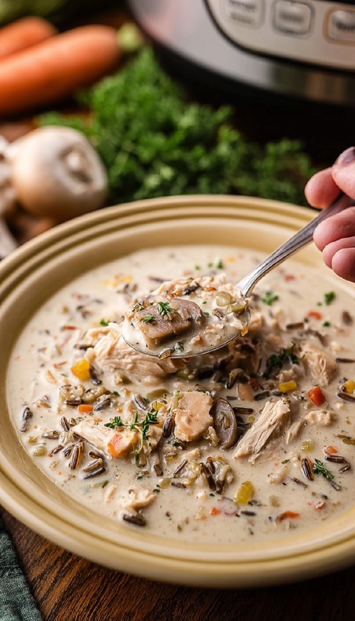 Slow Cooker Chicken Wild Rice Soup