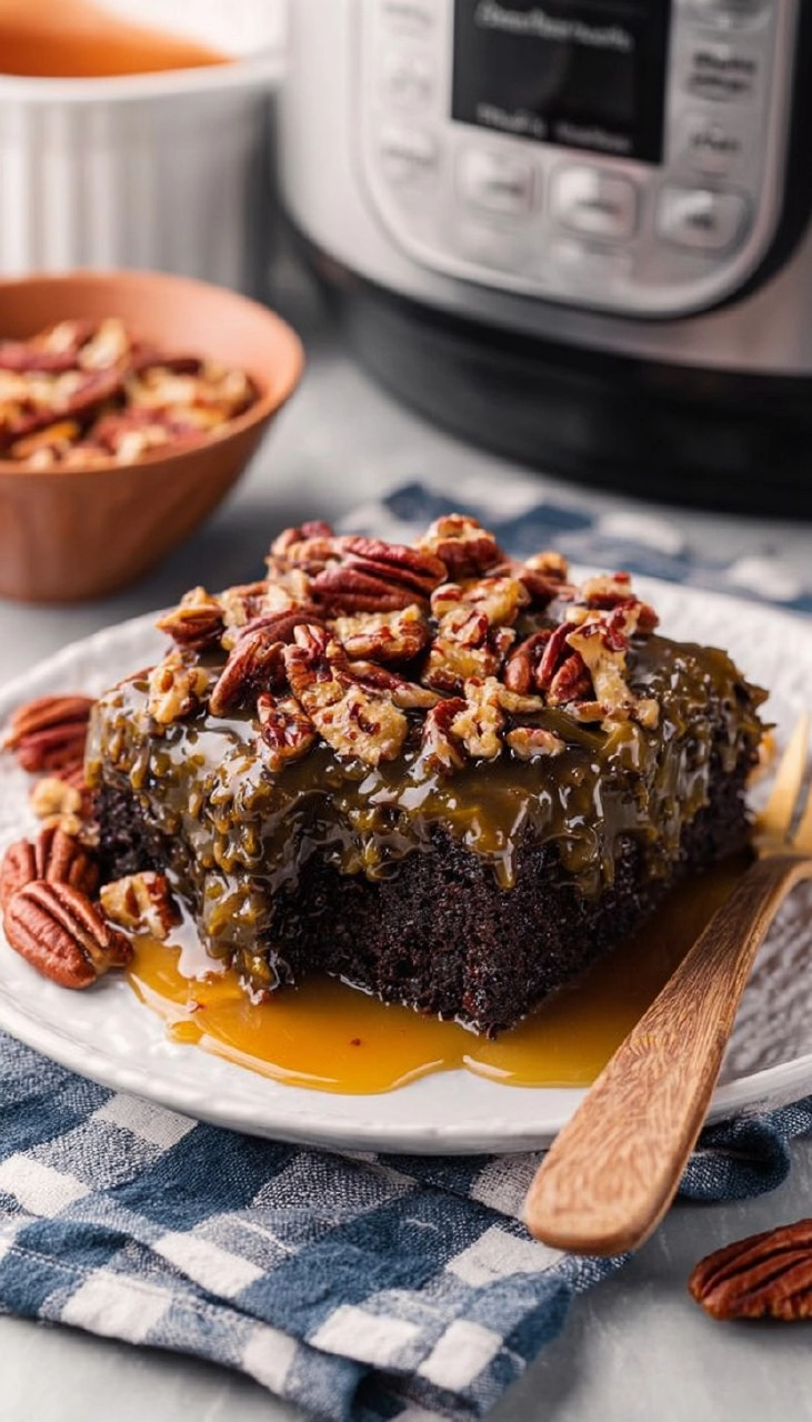 Slow Cooker Turtle Cake