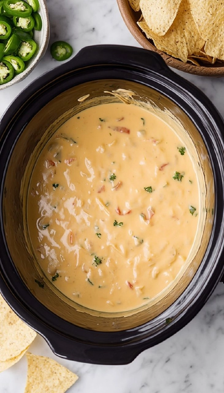 Spicy Slow Cooker Queso