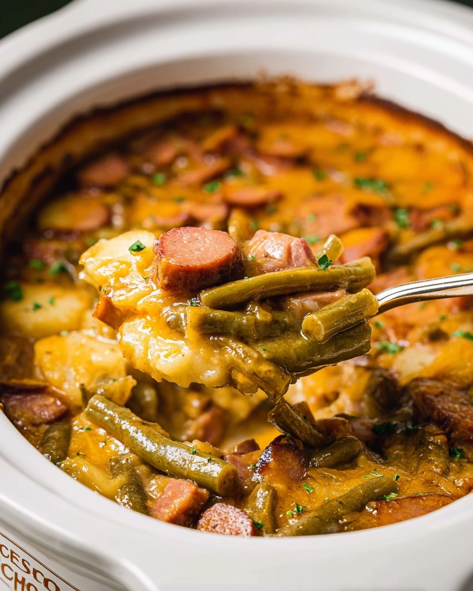 Vintage Crockpot Ham &amp; Potato Casserole