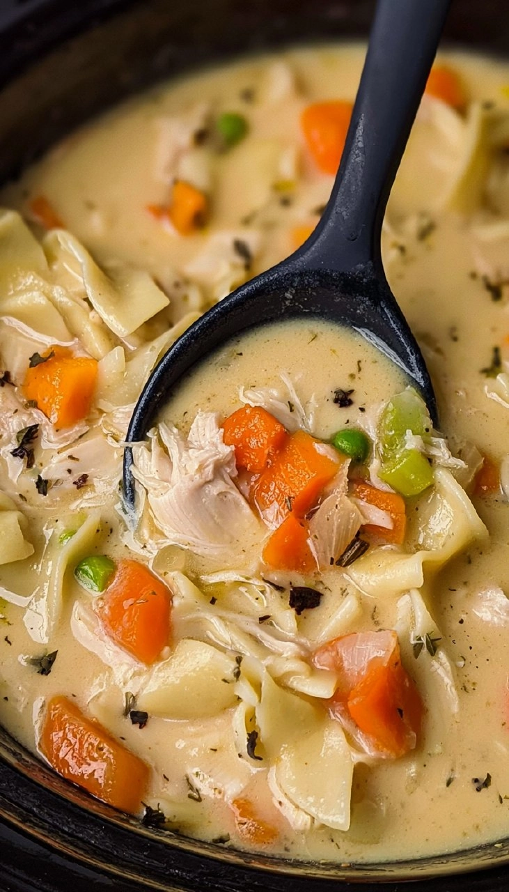 Easy Slow Cooker Chicken Noodle Soup