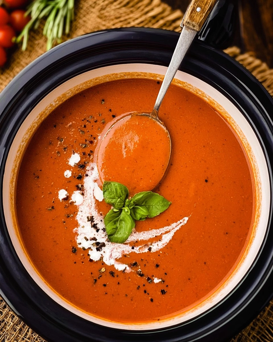 Homemade Slow Cooker Tomato Soup