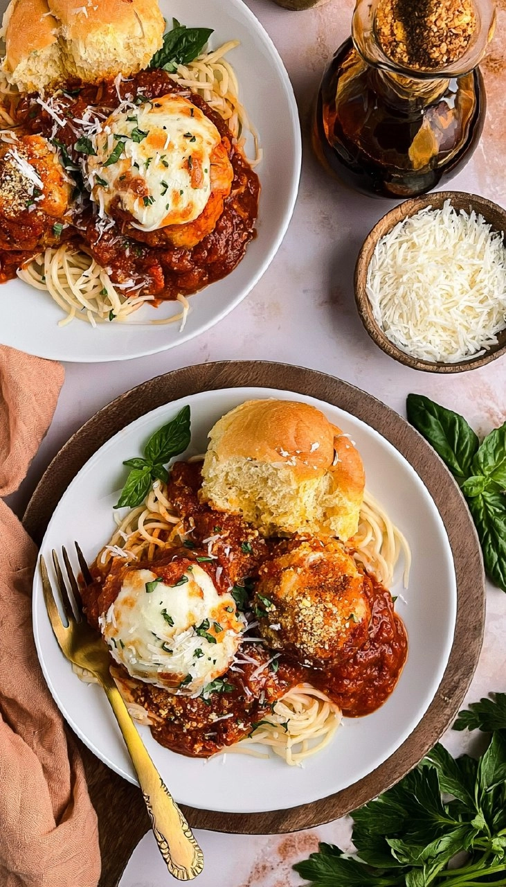 Slow Cooker Chicken Parmesan Meatballs