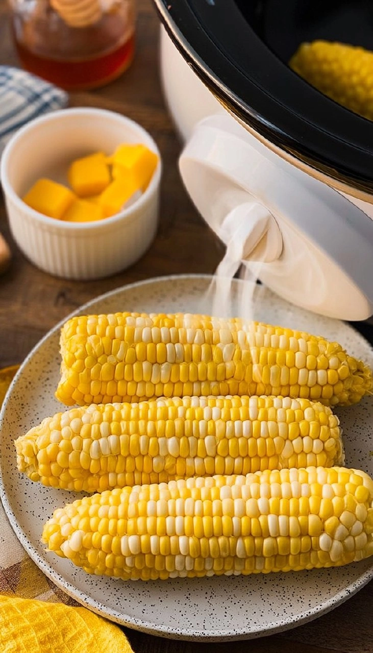 Slow Cooker Milk and Honey Corn on the Cob