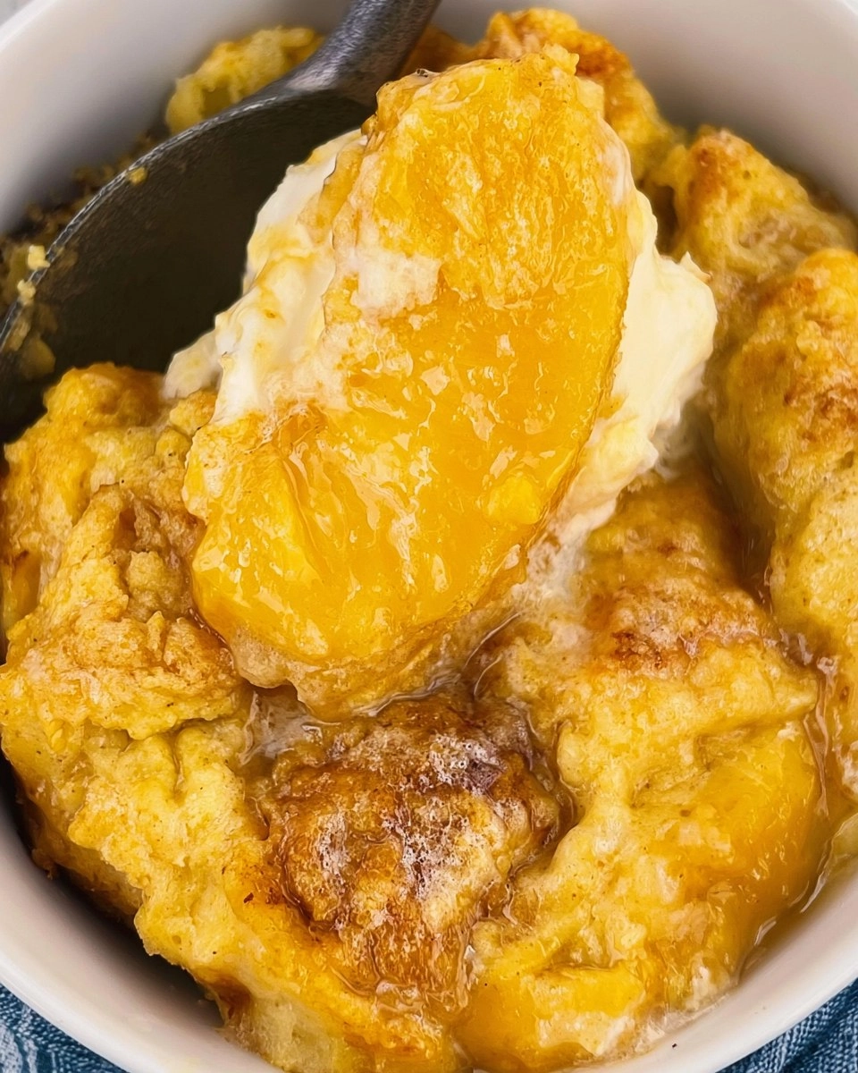 Slow Cooker Peach Cobbler
