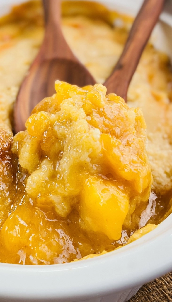 Slow Cooker Peach Cobbler