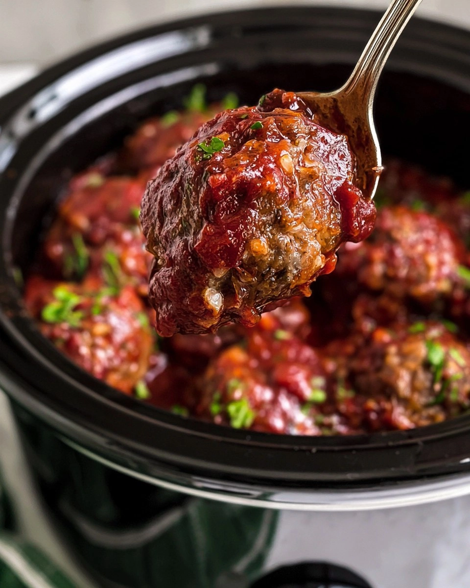 Slow Cooker Porcupine Meatballs