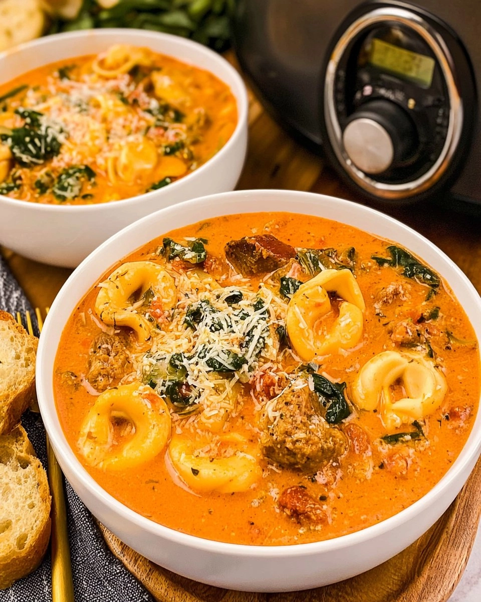 Slow Cooker Tortellini Soup
