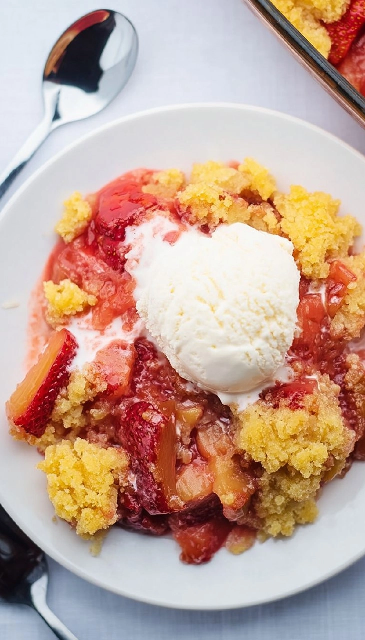 Strawberry Rhubarb Dump Cake
