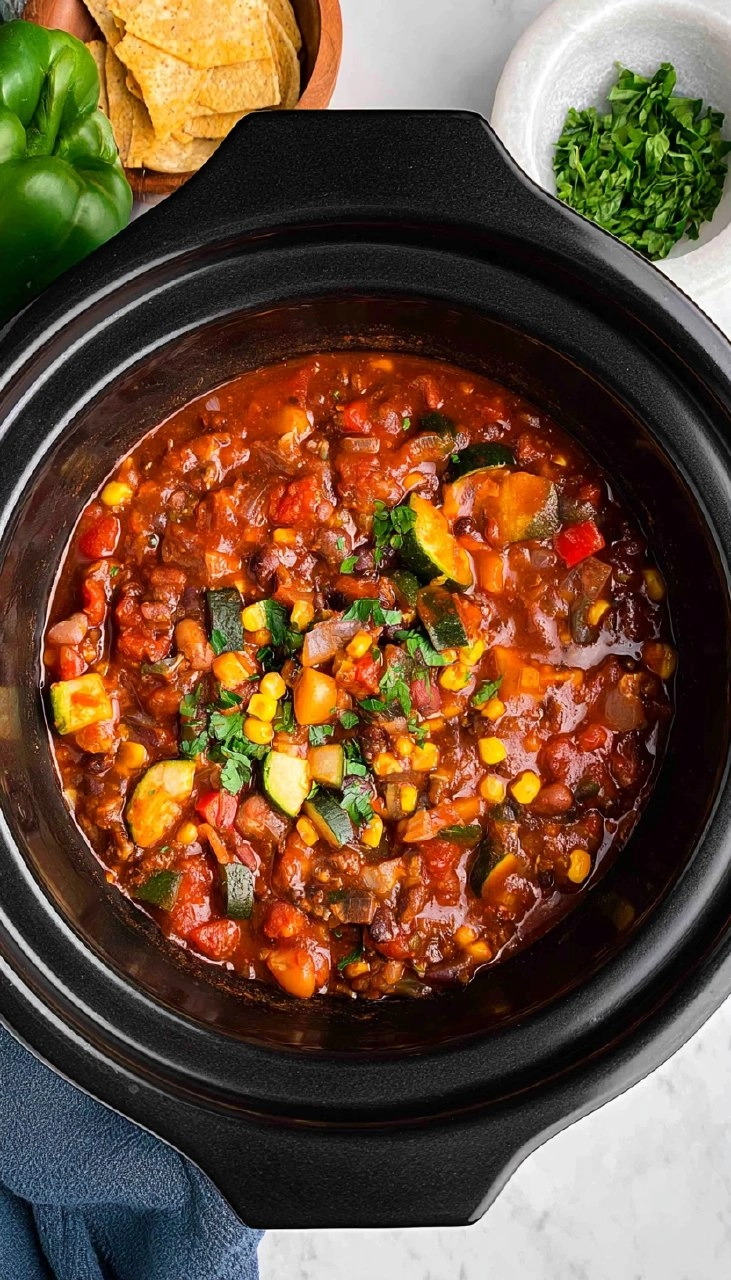 Best Slow Cooker Vegetarian Chili