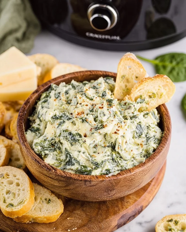 Cheesy-Slow-Cooker-Spinach-Artichoke-Dip-Recipe