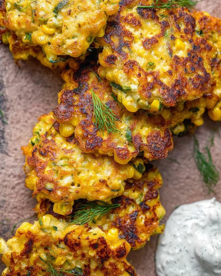 Corn-and-Zucchini-Fritters-with-Herb-Yogurt-Sauce-Recipe