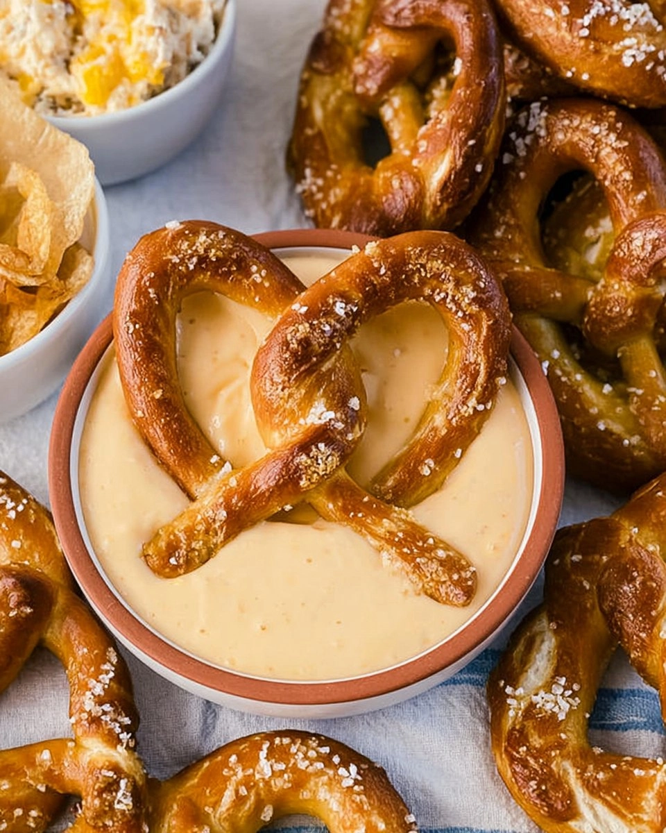 Easy Pretzel Cheese Dip in the Slow Cooker