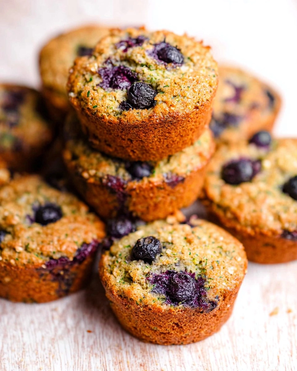 Healthy Blueberry Zucchini Muffins (Gluten Free, Paleo, Almond Flour)