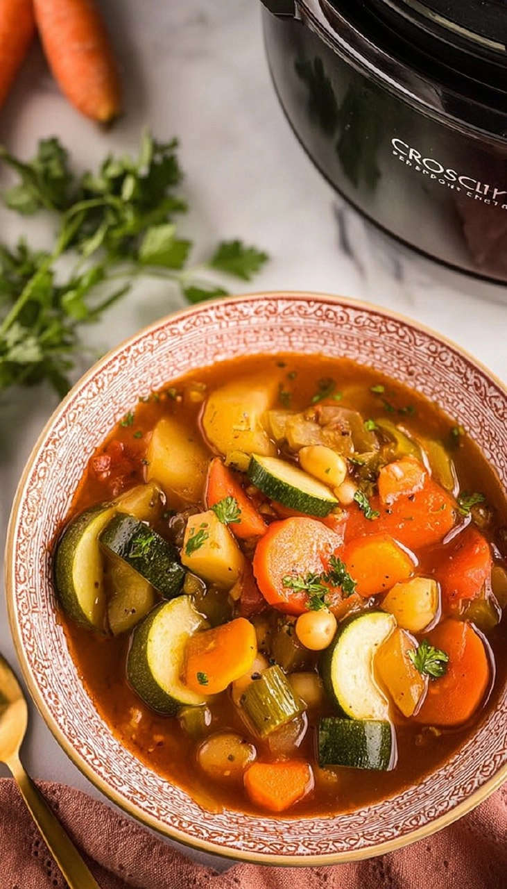 Hearty Slow Cooker Vegetable Soup