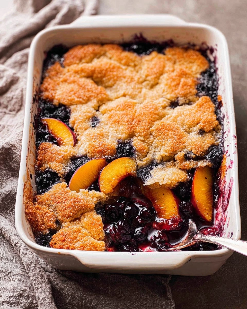 Peach Blueberry Cobbler