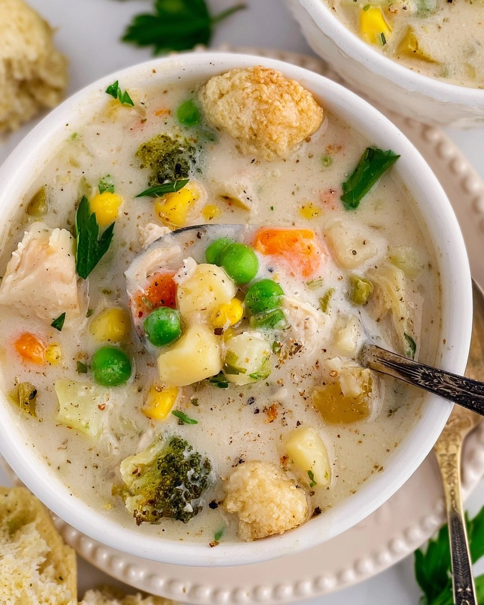 Slow Cooker Chicken Pot Pie Soup