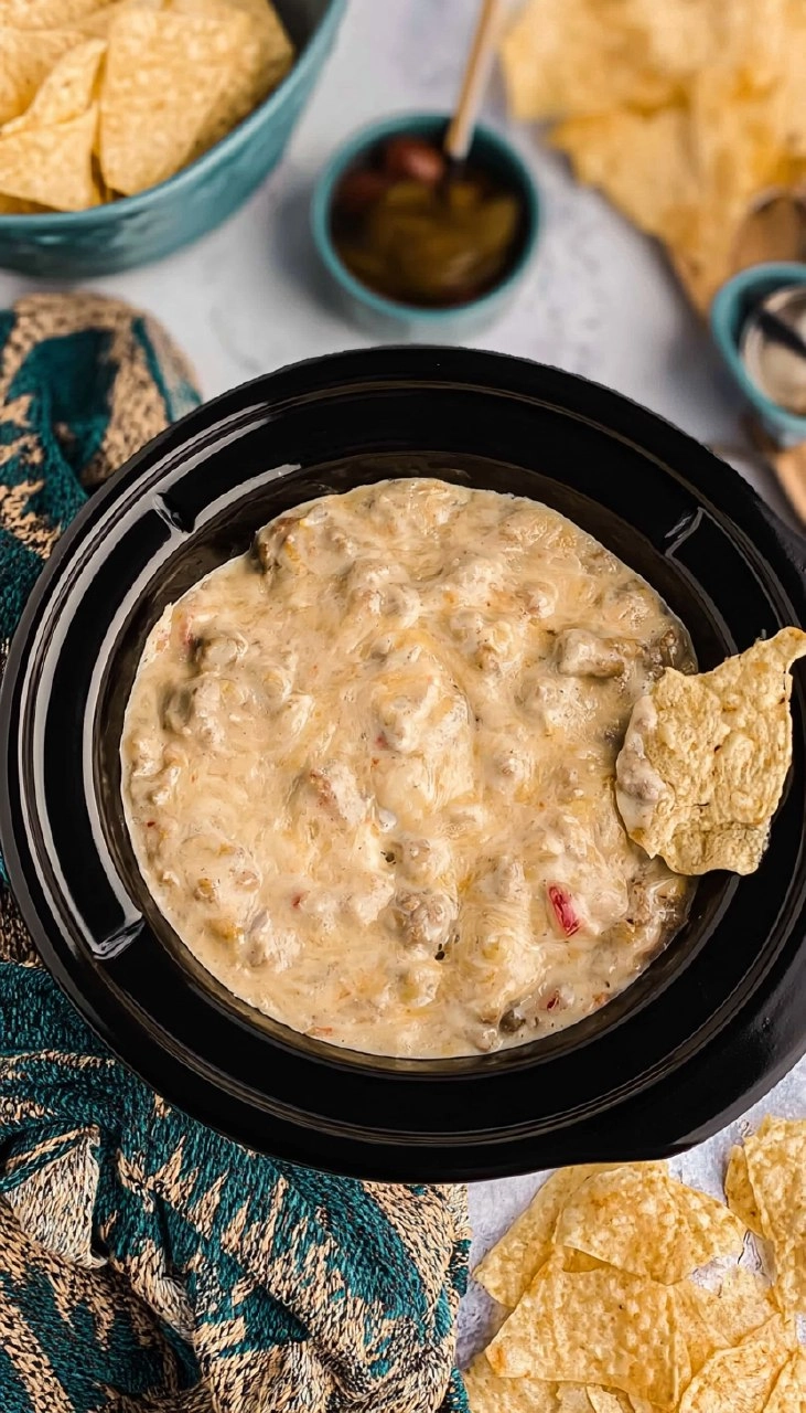 Slow Cooker Sausage Cheese Dip