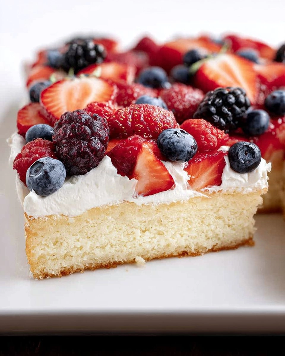 Berries & Cream Sheet Cake