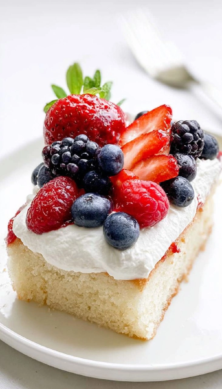 Berries & Cream Sheet Cake