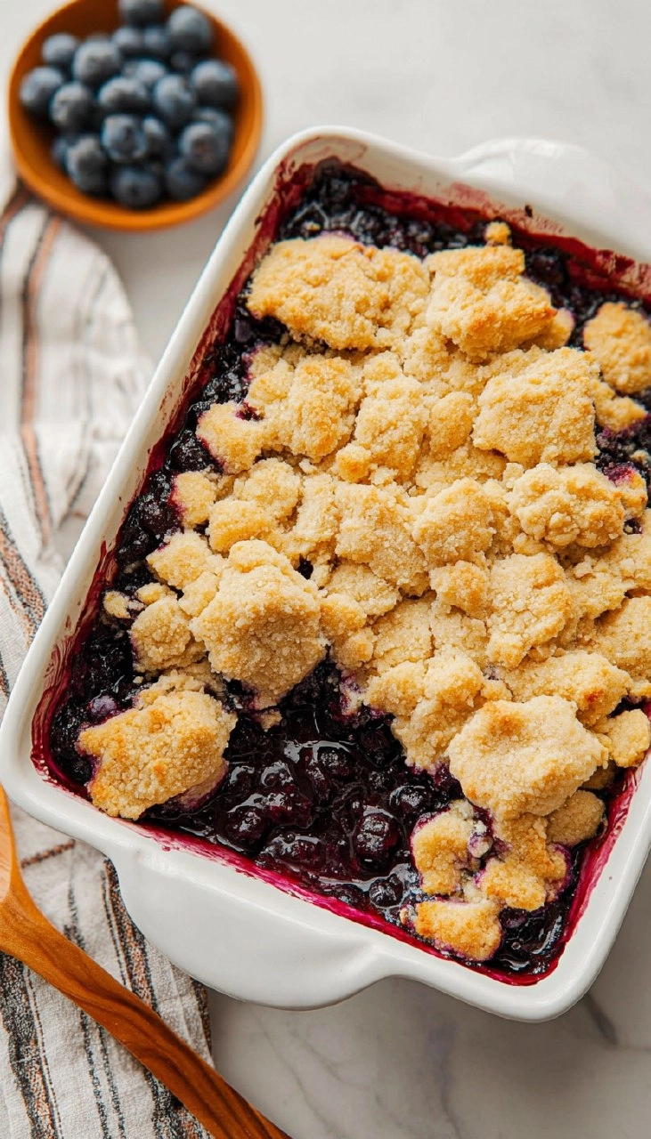 Blueberry Cobbler with Almond Topping