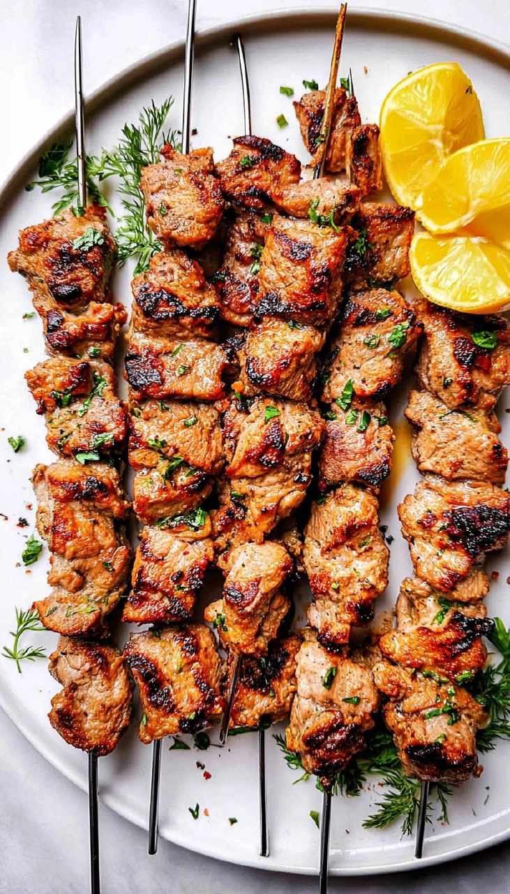 Greek Pork Souvlaki Skewers