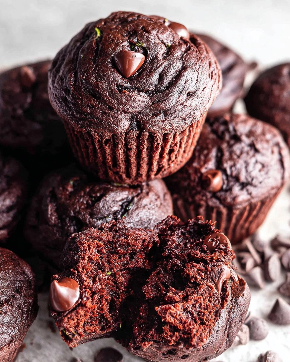 Healthy Chocolate Zucchini Muffins (Gluten Free, Paleo)