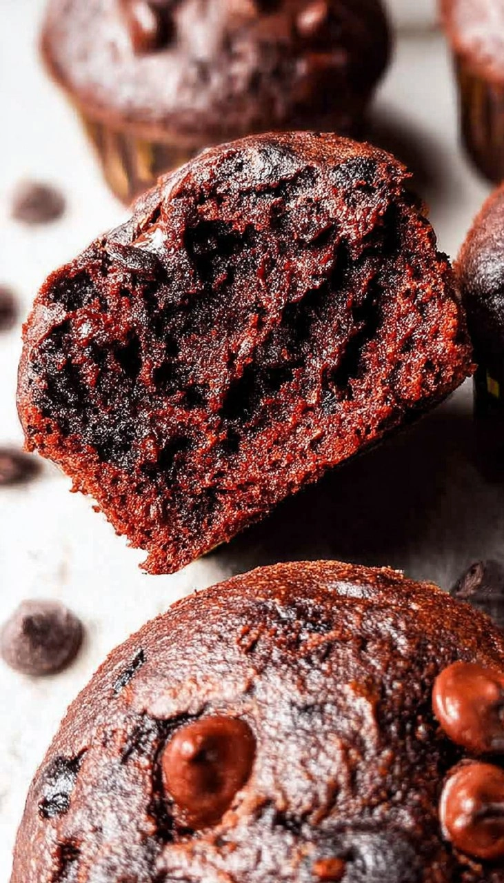 Healthy Chocolate Zucchini Muffins (Gluten Free, Paleo)