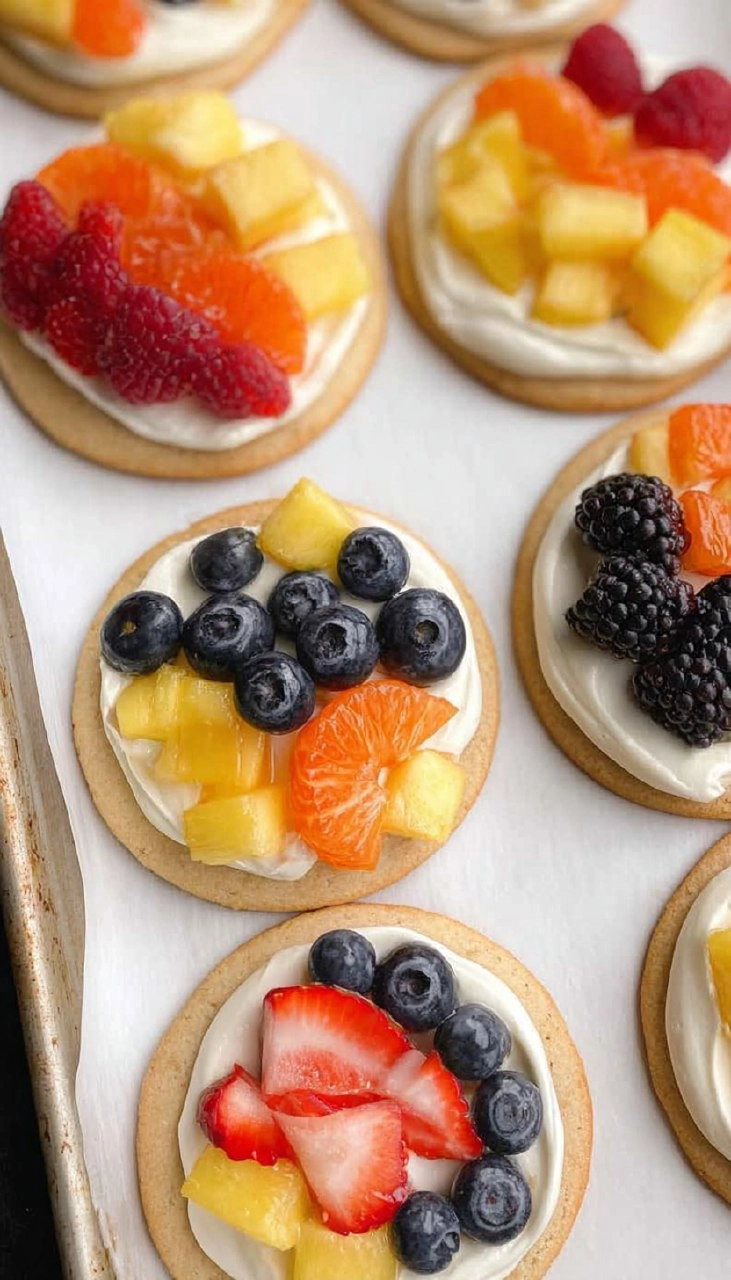Sugar Cookie Fruit Pizzas