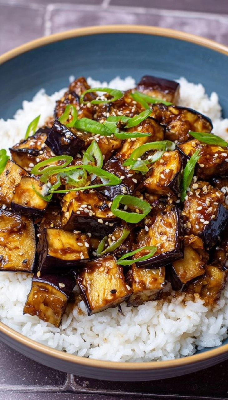 Sticky Teriyaki Eggplant