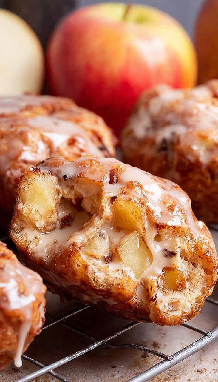 Air Fryer Apple Fritters (With Glaze)