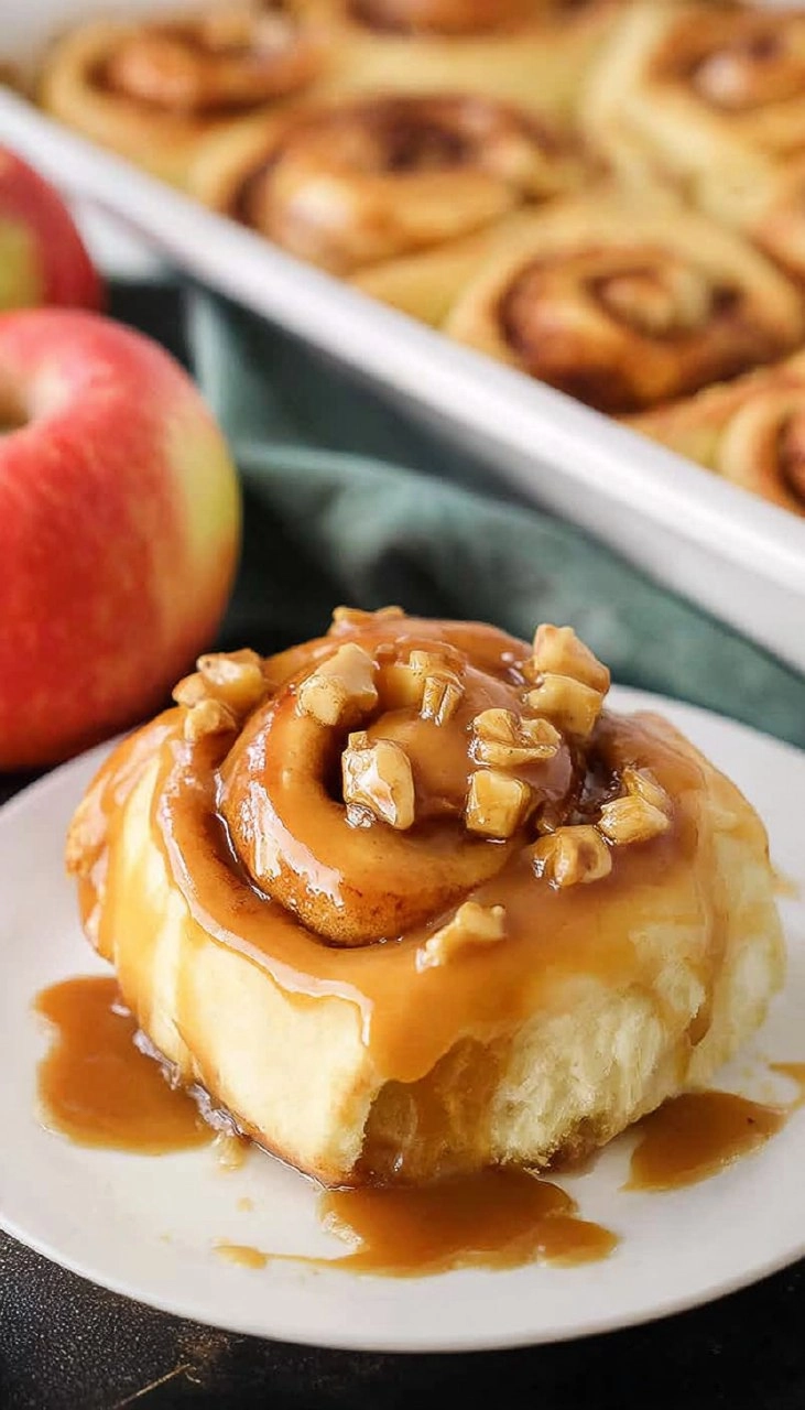 Caramel Apple Cinnamon Rolls