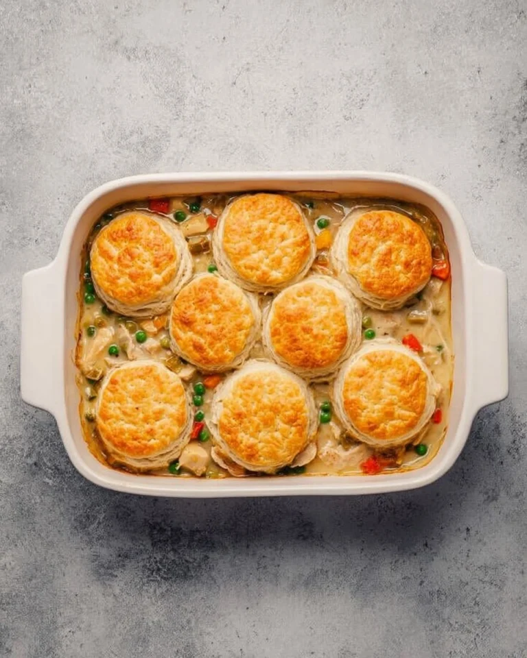 Chicken-Pot-Pie-Casserole-With-Biscuits-Recipe