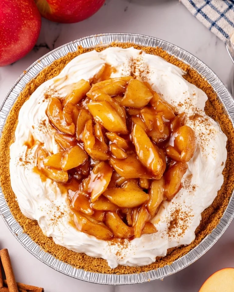 Creamy-No-Bake-Apple-Cheesecake-Pie-Recipe