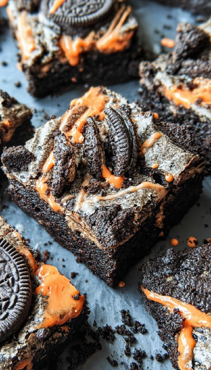 Halloween Oreo Brownies