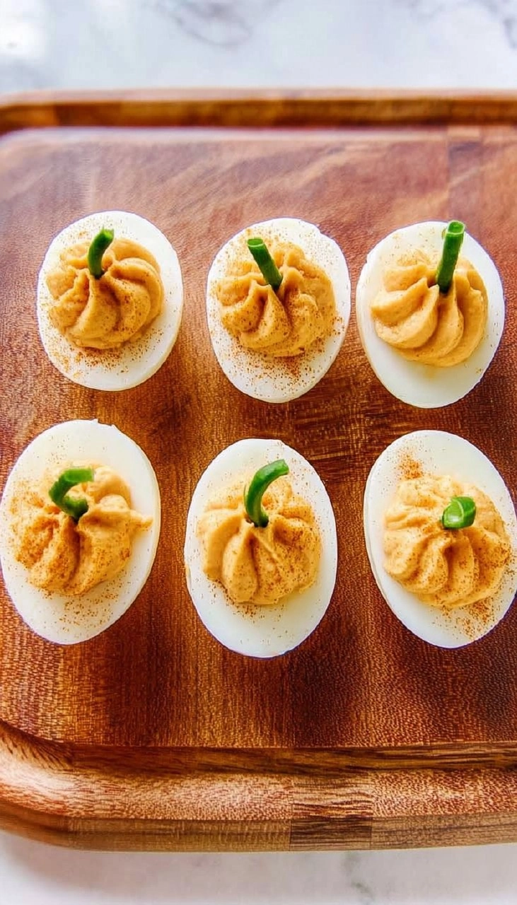 Pumpkin Deviled Eggs