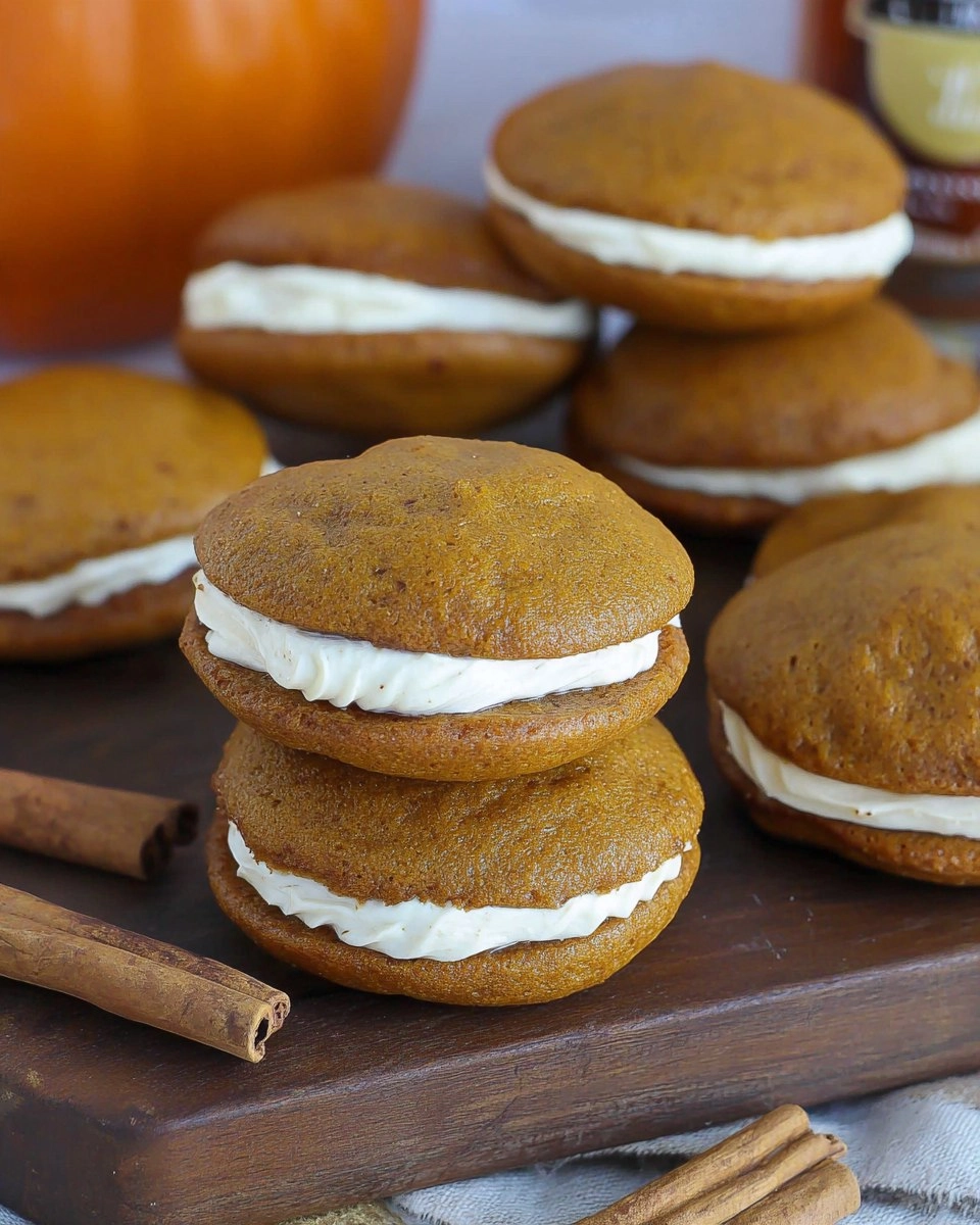Pumpkin Whoopie Pies with Cream Cheese Filling